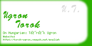 ugron torok business card